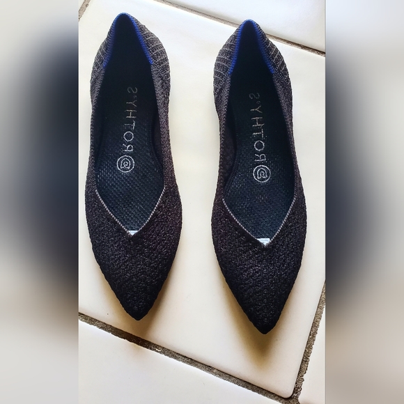 Rothy's Women's Rothy's Black Solid Pointed-Toe Flats - 6.5 - Picture 5 of 10